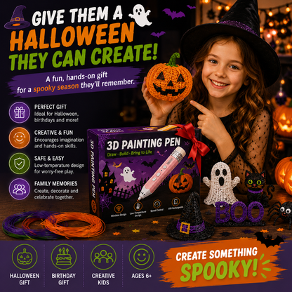 🎃Wireless 3D Drawing Pen-Turning Halloween Ideas Into Something You Can Hold