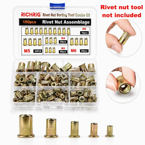 🛠️Head Rivet Nut Tool, M3 M4 M5 M6 M8 Rivnut Kit