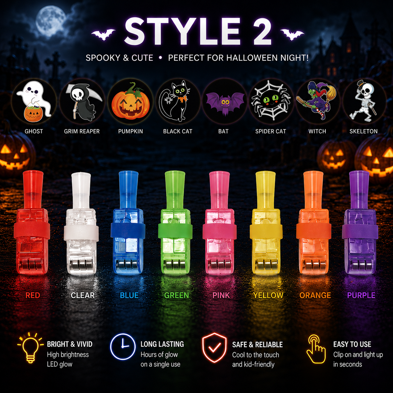 🎃Halloween Projection Finger Lights-Halloween Magic at Your Fingertip