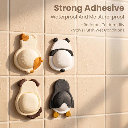 Cute Animal Door Handle Wall Protectors – Soft Silicone, Peel & Stick 🐾