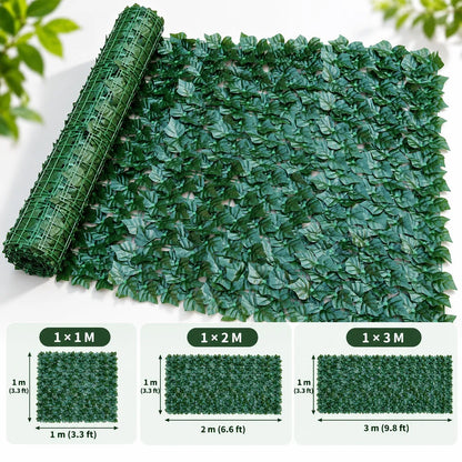 🌿 Artificial Ivy Privacy Screen – Flexible Fence & Balcony Greenery