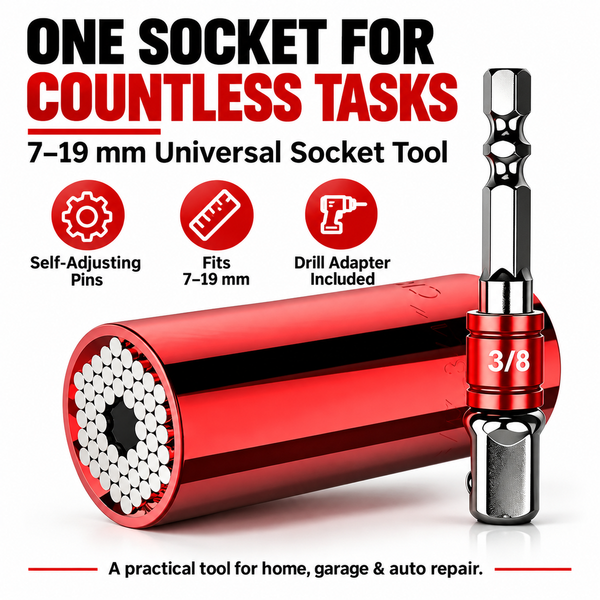 Universal Grip Socket – One Tool for More Everyday Fasteners