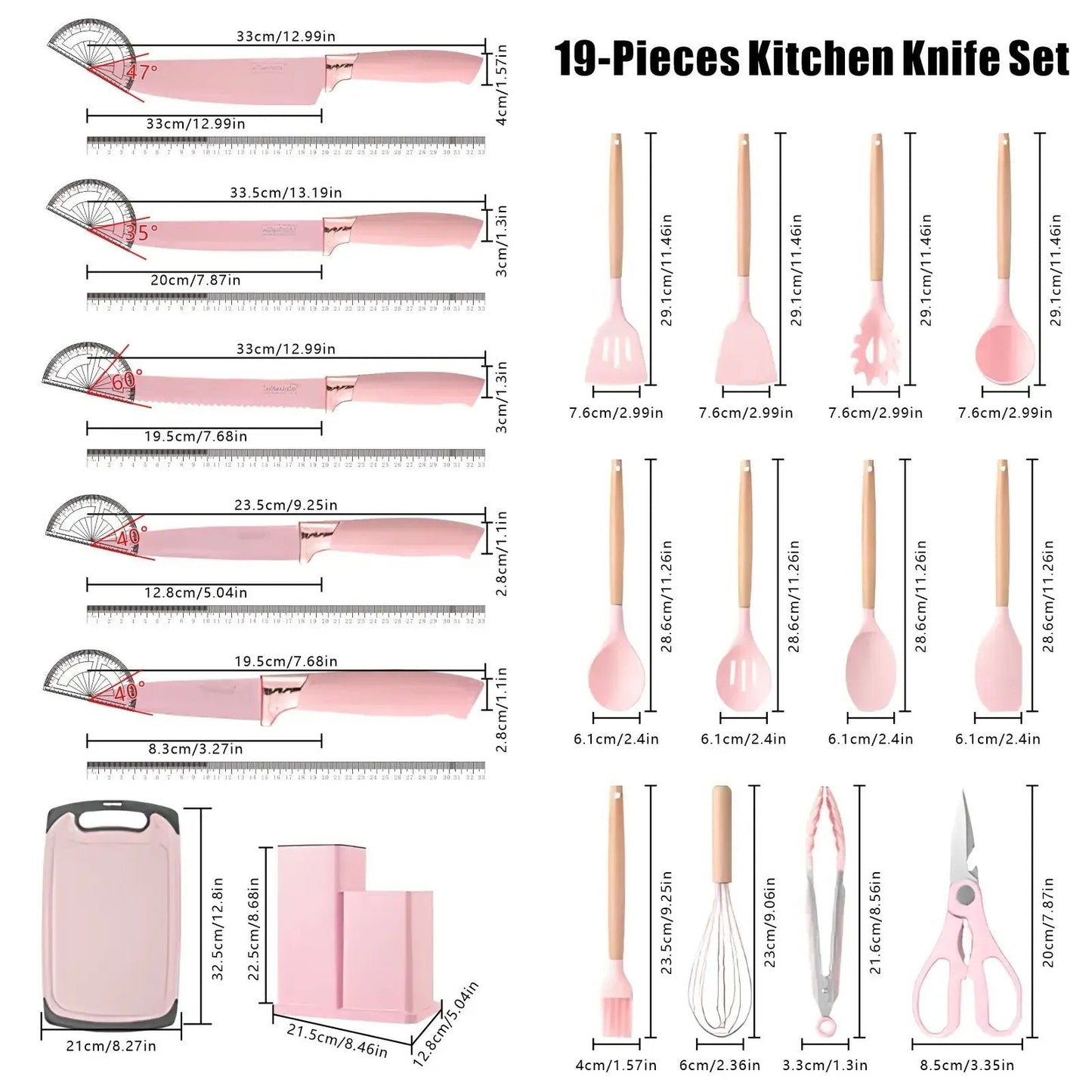 Hot Sale🔪 19-Piece Kitchen Knife & Utensil Set