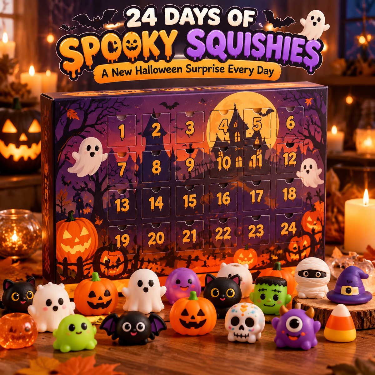 🎃👻 24 Days of Spooky Squishies | Halloween Surprise Countdown 🎁🧡