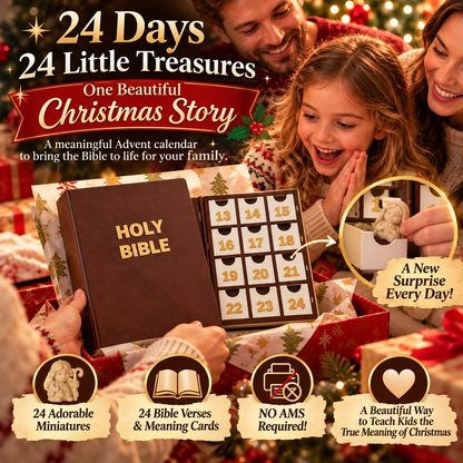 🎄📖 24-Day Bible Advent Calendar – 24 Miniatures, Scripture & Christmas Countdown ✨