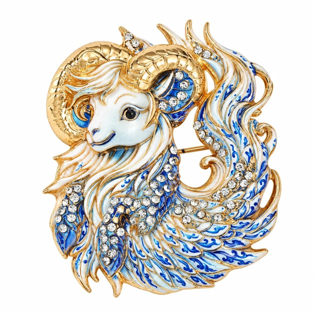 ♈ Luxury Zodiac Enamel Brooch – Colorful Astrology Lapel Pin for Blazers, Coats & Gifts