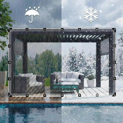 🌦️14 Mil Heavy-Duty Transparent PVC Vinyl Tarp