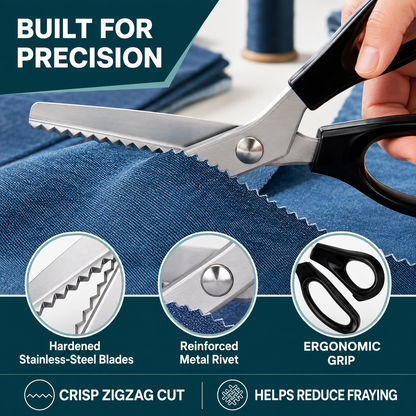 ✂️Stainless Steel Zig Zag Scissors with Serrated Teeth