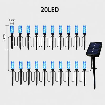☀️Set of 20 LED Solar Garden Stake Lights