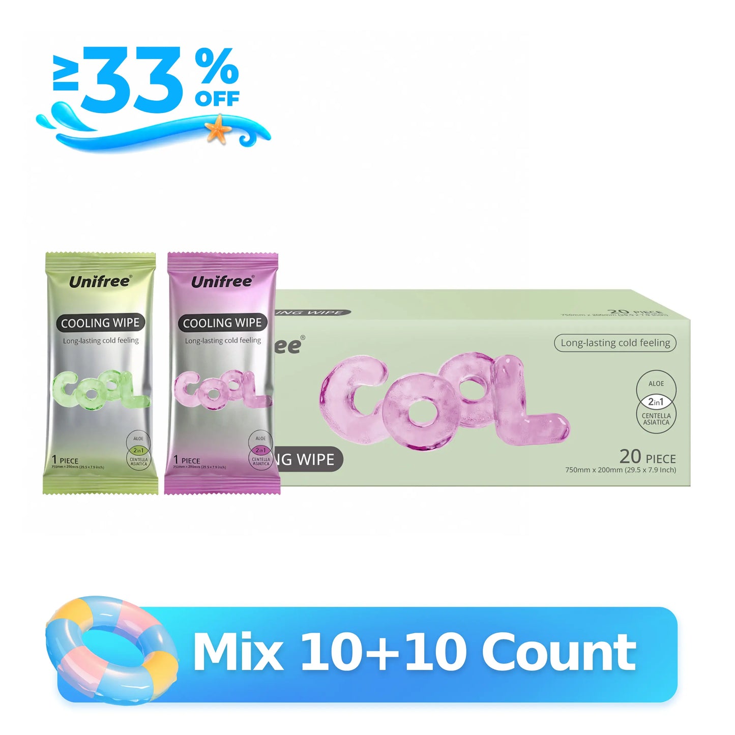 Menthol Cooling Towels & XL Cooling Wipes for Outdoor Summer Use