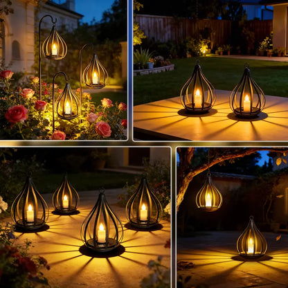 ☀️Solar Teardrop Lantern — Flickering Candle Light for Garden & Patio