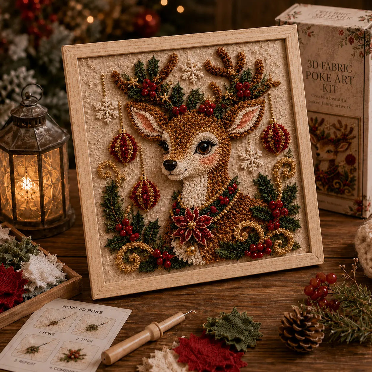 ⛄ CHRISTMAS SPECIAL | DIY Snowman Fabric Poke Art Kit – Handmade 3D Holiday Decoration Craft Set