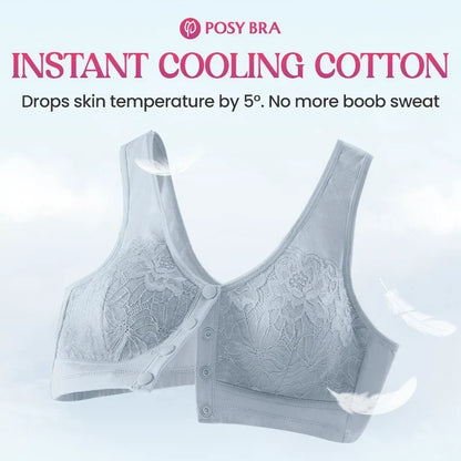 Posy Bra - Front Closure Breathable Cotton Lifting Bra for Seniors