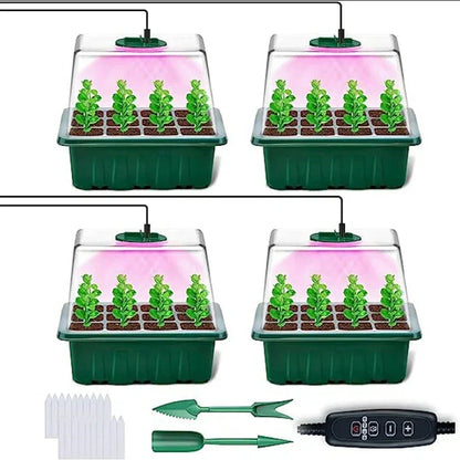 🌱 Seed Starter Trays with Grow Lights – Grow Your Own Little Indoor Garden | 4/5/6-Tray Set