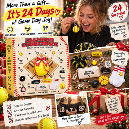 🥎 2026 Softball Girls Advent Calendar – 24 Days of Game-Day Surprises