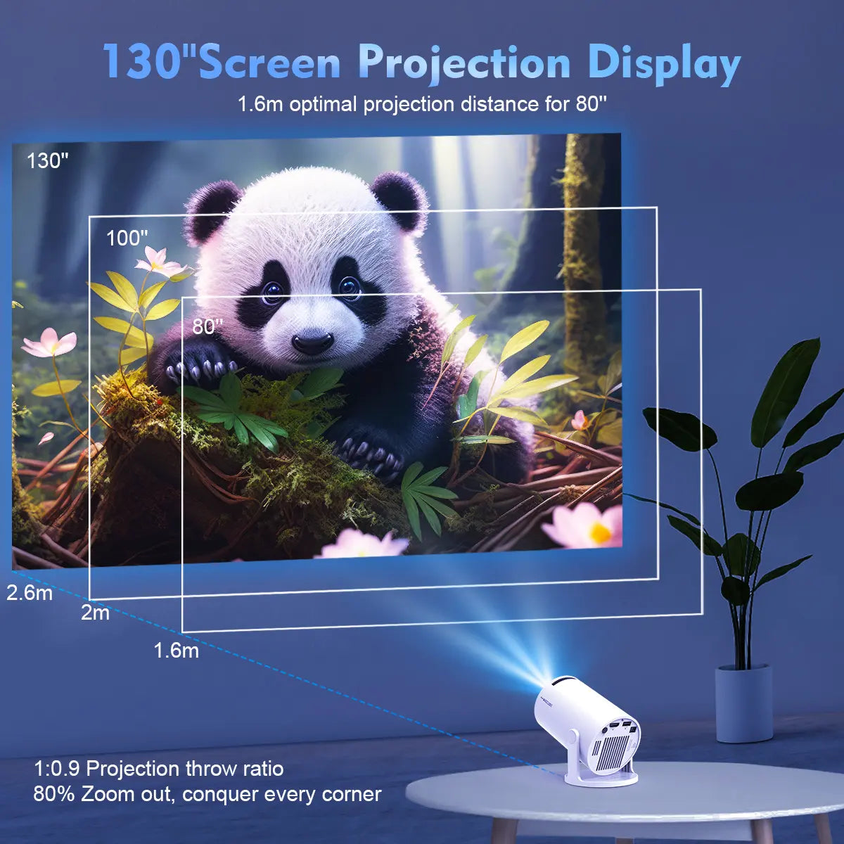 Magcubic Projector HY300 Pro 8K Android 14 Dual Wifi6 290ANSI Allwinner H726 BT5.4 1080P 1280*720P Home Cinema Outdoor Projetor
