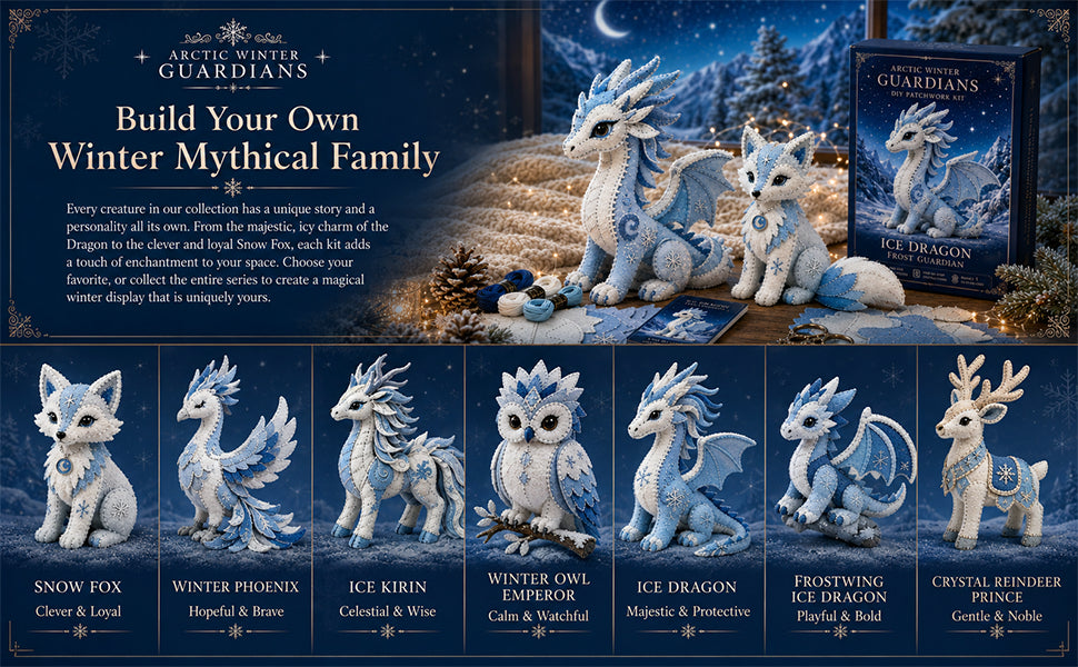 ❄️ Arctic Winter Guardians DIY Patchwork Kit