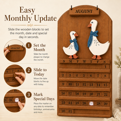📅Goose Welcome Perpetual Farmhouse Calendar