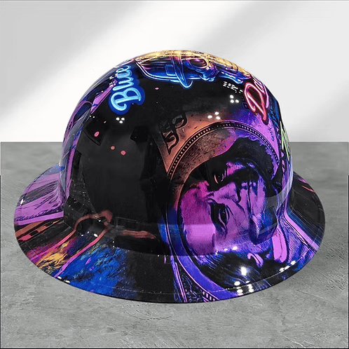 🔥 Blue Collar Daddy Hydro-Dipped Hard Hat – The Grind Never Stops