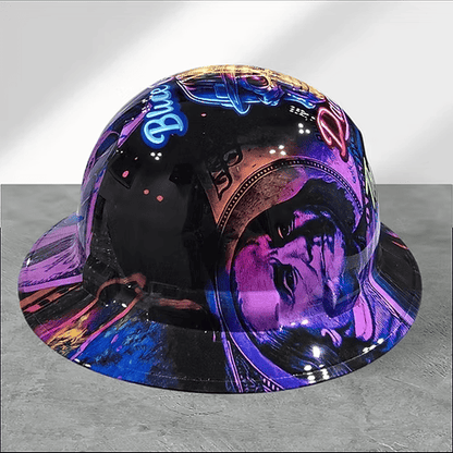 🔥 Blue Collar Daddy Hydro-Dipped Hard Hat – The Grind Never Stops