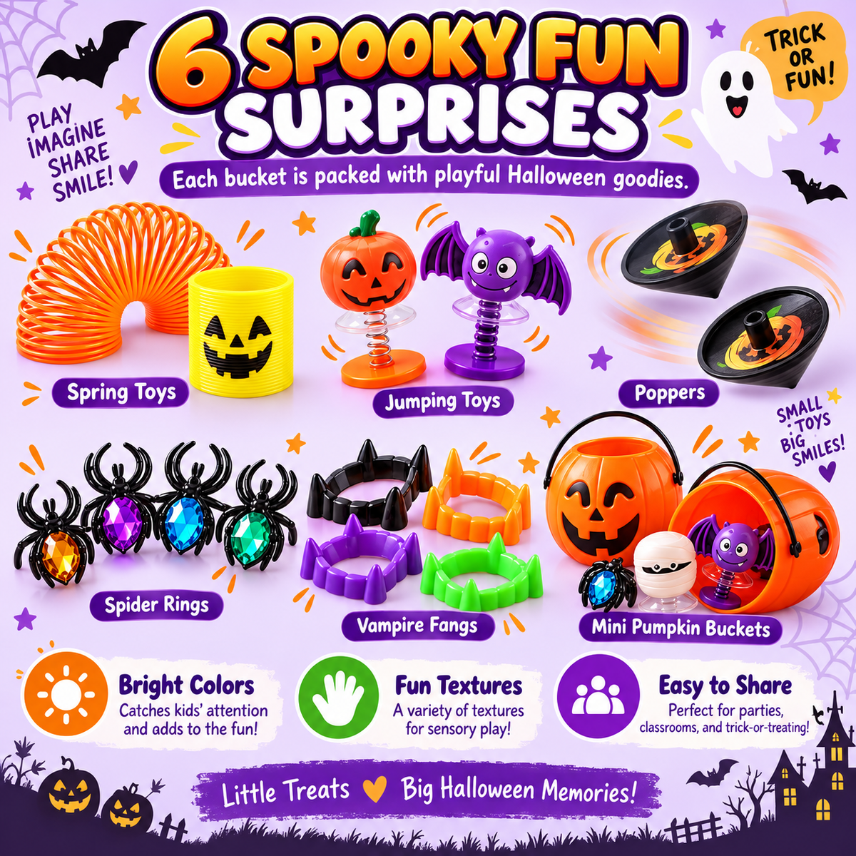 🎃144PCS Halloween Toy and Gift Set for Kids