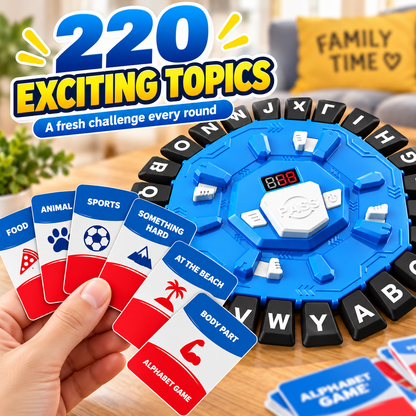 ⚡ Word Game,Family Board Games with 2 Modes,220 Topics,Fast-Paced Letter Game