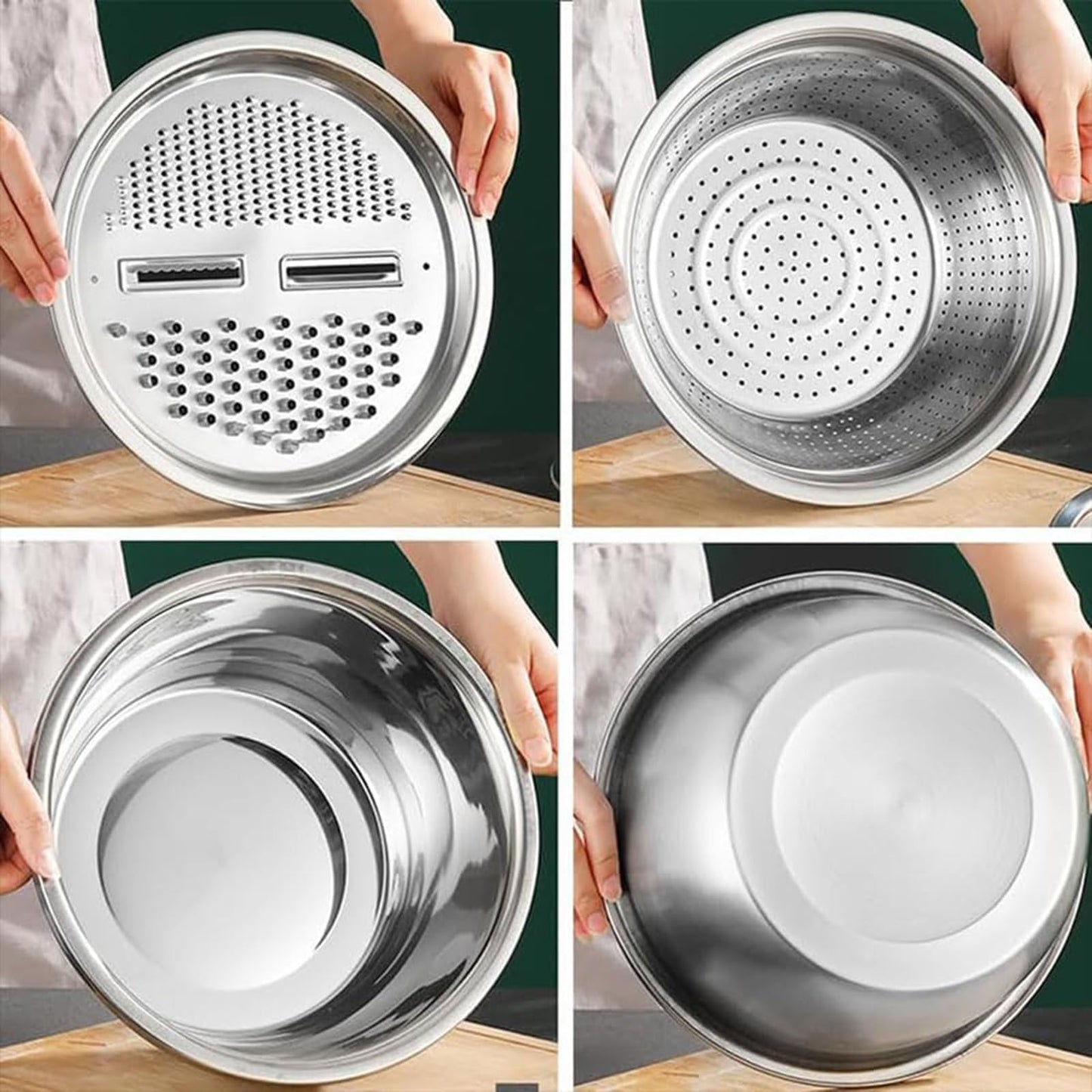 3-in-1 Multifunctional Stainless Steel Basin Set