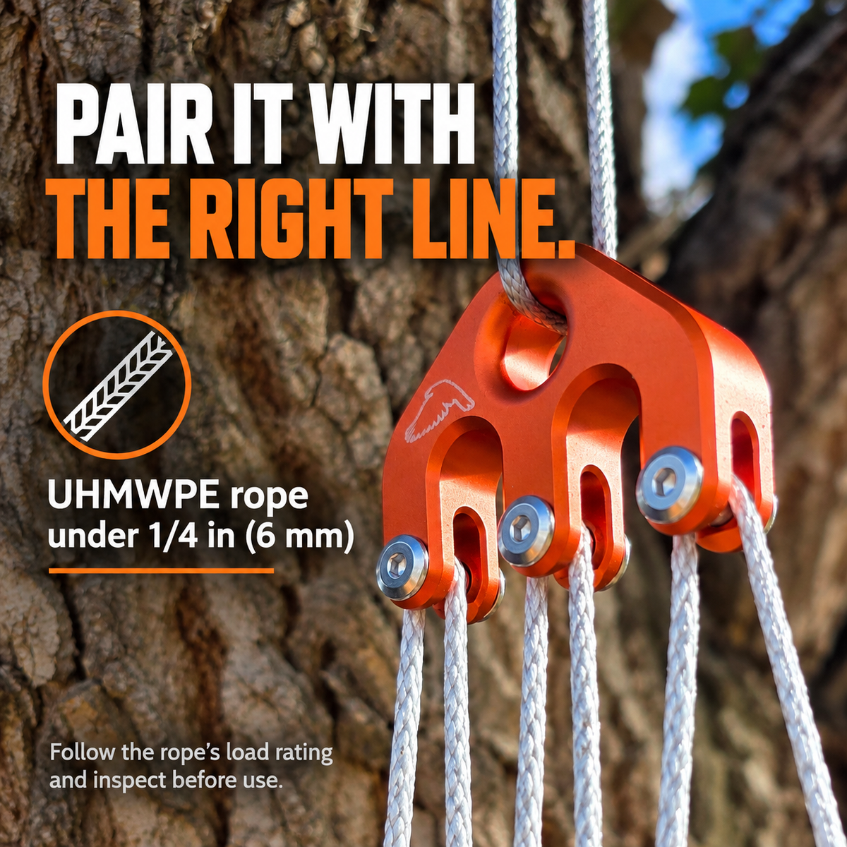 🏕️🪢 Compact Aluminum Block & Tackle Hoist – Portable Outdoor Gear Lifting Pulley Set 🔩