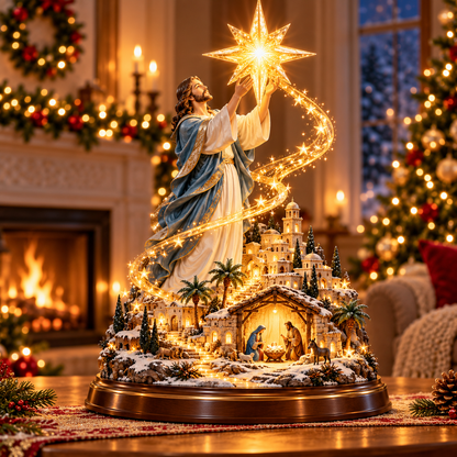 ⭐✨ Bethlehem Star of Hope™ – Jesus Holding the Guiding Star Illuminated Christmas Nativity Scene