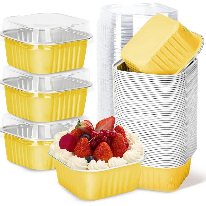 🧁 30-Pack Mini Cake Pans with Lids – Bake, Pack & Share Easily