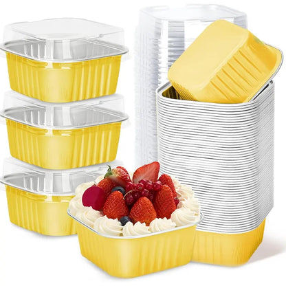 🧁 30-Pack Mini Cake Pans with Lids – Bake, Pack & Share Easily