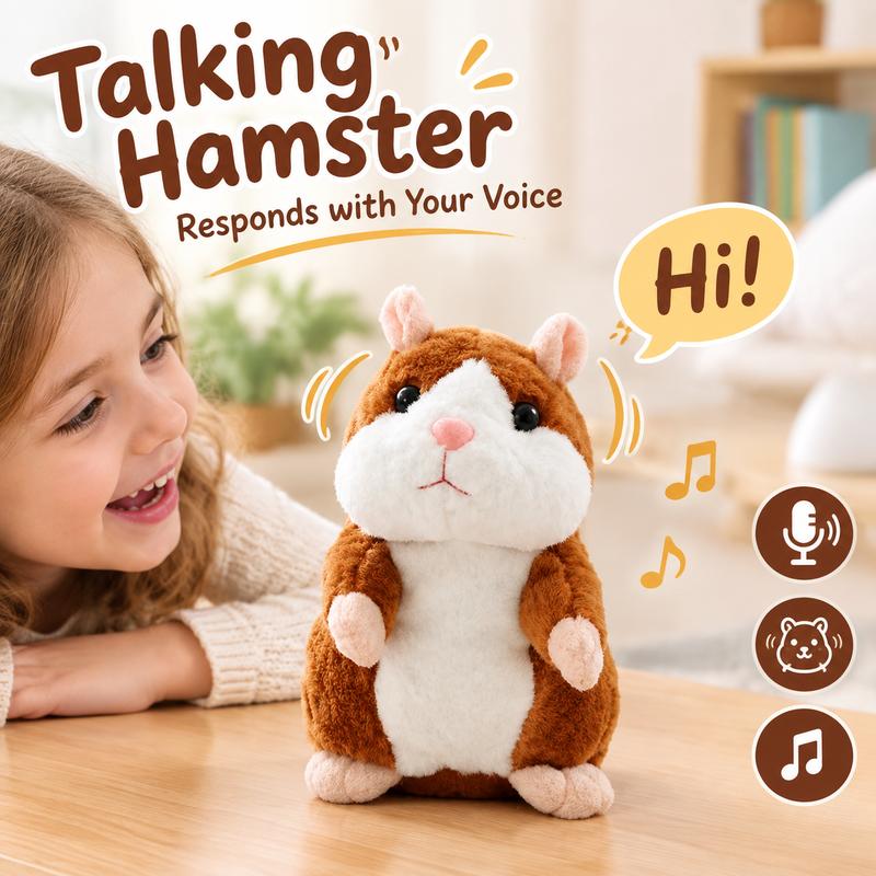 Talking Hamster Plush Toy – Funny Voice-Repeating Interactive Gift