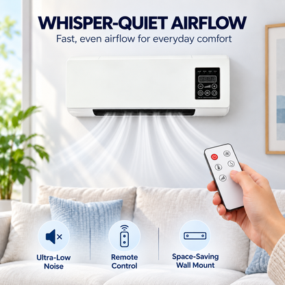 ❄️🔥 2-in-1 Wall-Mounted Cooling & Heaing Unit – Remote Control