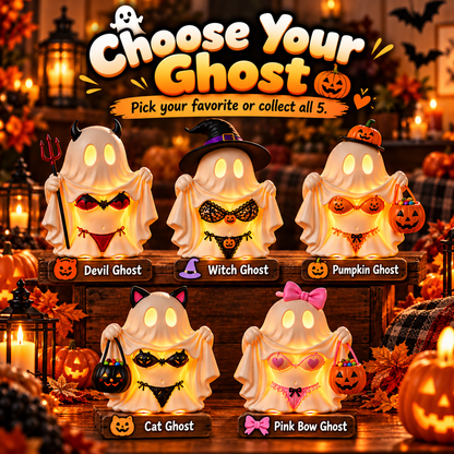 🎁 Cheeky Ghost Halloween Tabletop Decor – 5 Mischievous Styles