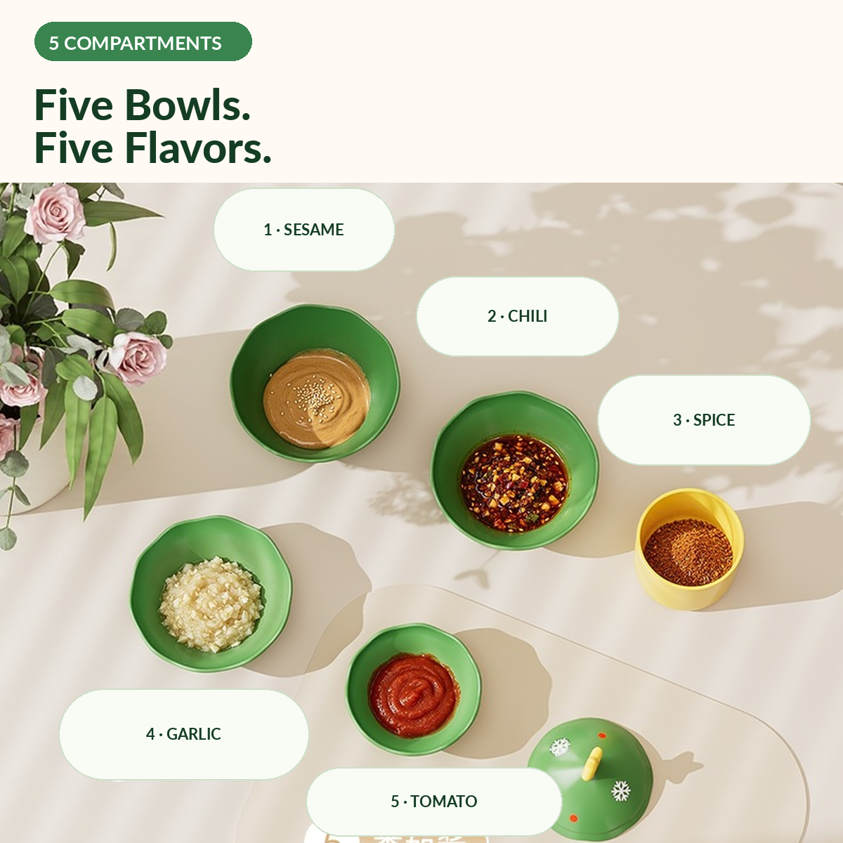 🌲Christmas Tree Stackable Dip Bowl Set – 5 Mini Serving Bowls