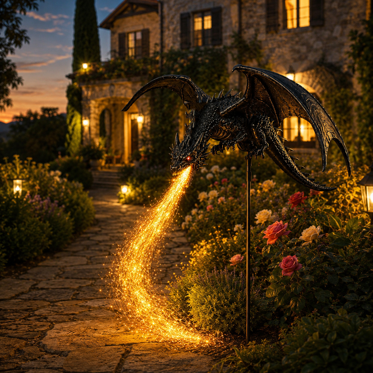 🐉Solar Dragon Fire Garden Light-Your Garden Breathing Fire After Dark