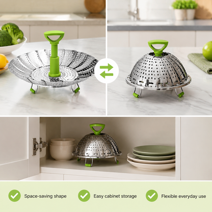 🥦 Expandable Steamer Basket – Turn Your Everyday Pot Into a Steamer