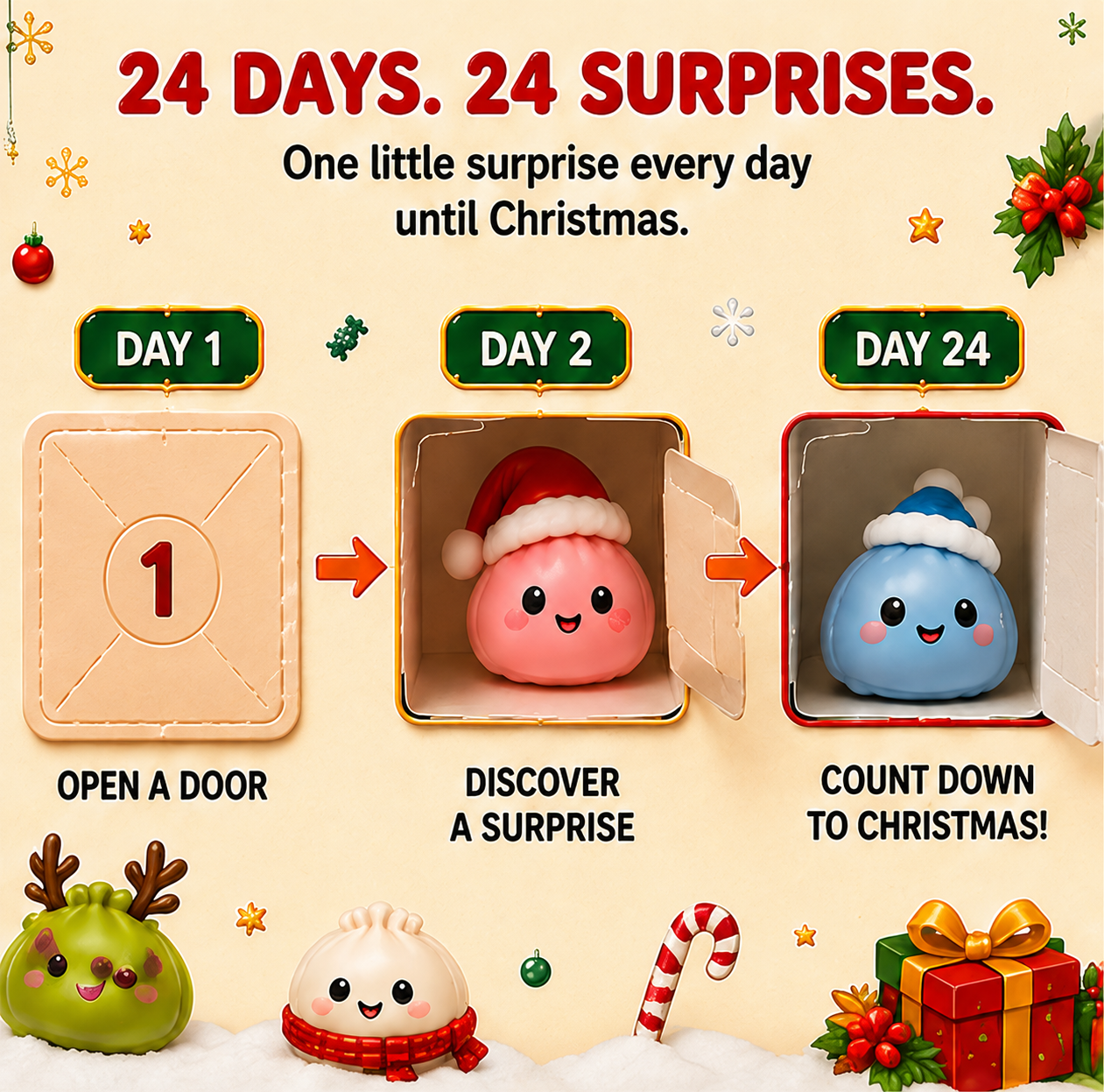 🎄24-Day Squishy Christmas Advent Calendar | 24 Daily Surprises for Kids