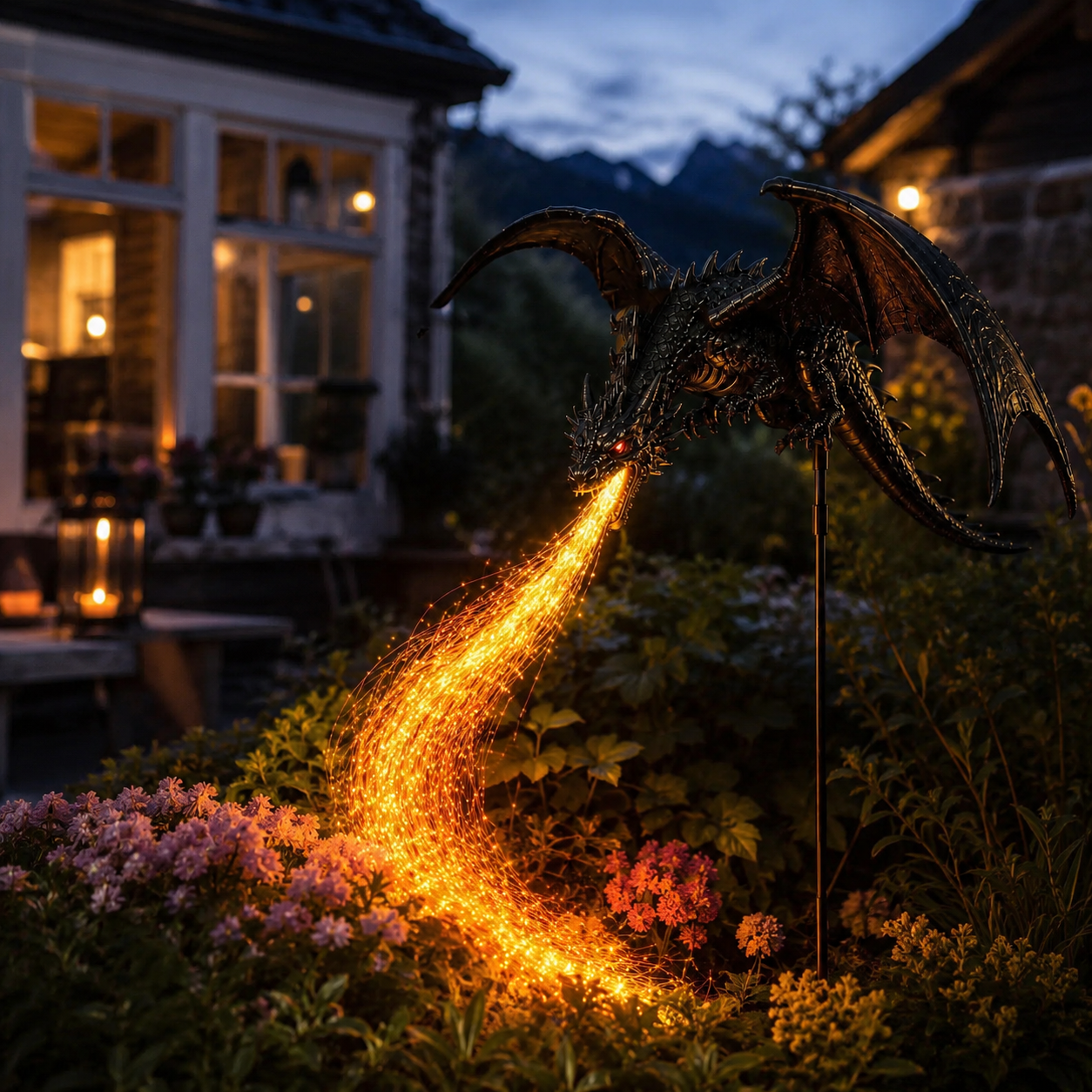 🐉Solar Dragon Fire Garden Light-Your Garden Breathing Fire After Dark
