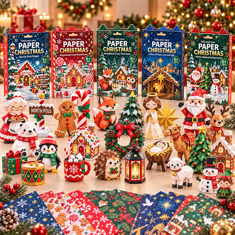 🎄DIY Christmas Paper Craft Kit🎅 – Fold, Create & Build Your Own Festive Village ✂️