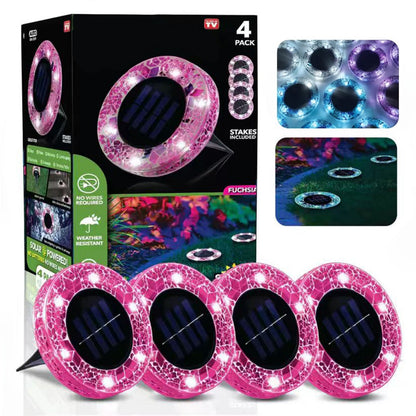 🌙 Glowing Mosaic Solar Garden Lights – Automatic Pathway Glow