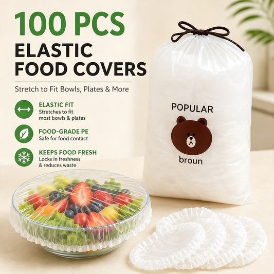 🥗🍽️100PCS Stretch Bowl Covers – Freshness Sealed, Waste Reduced