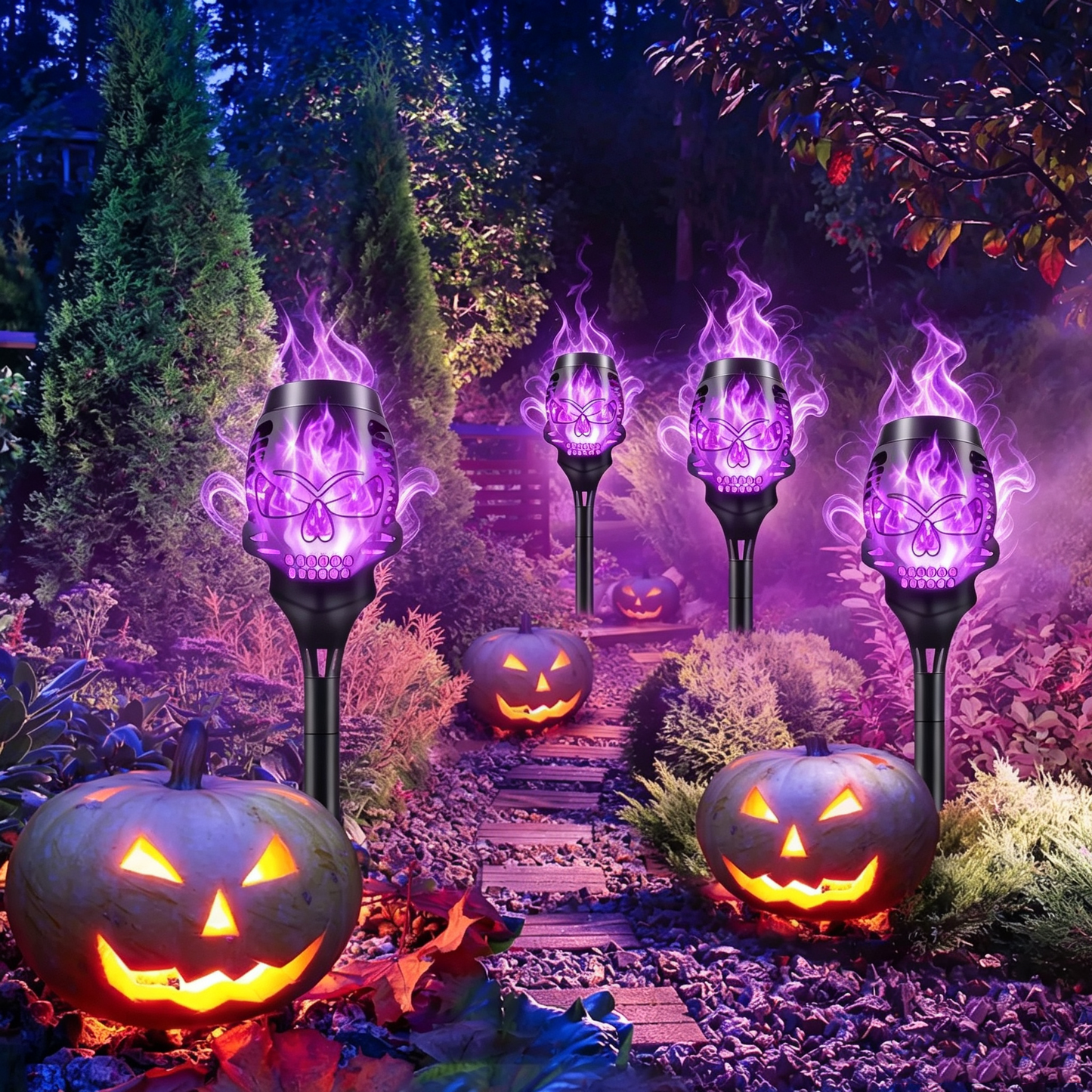 🔥Halloween Solar Skull Flame Lights💀
