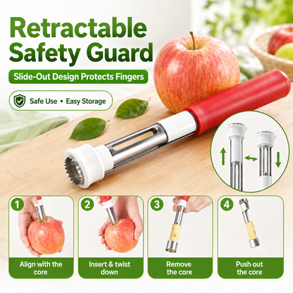 🍎 2-in-1 Retractable Fruit Corer & Peeler