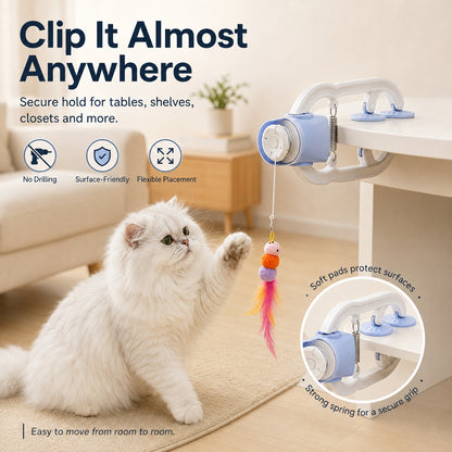 🐱 Automatic Interactive Cat Toy – Clip-On Hands-Free Play