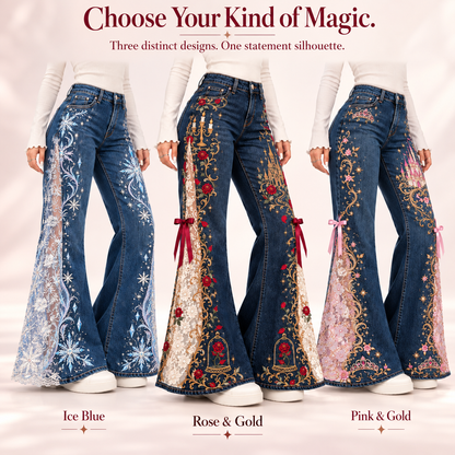 💖Fairytale-Inspired Statement Flare Jeans