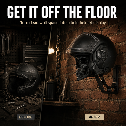 🏍️Skull Motorcycle Helmet Wall Mount