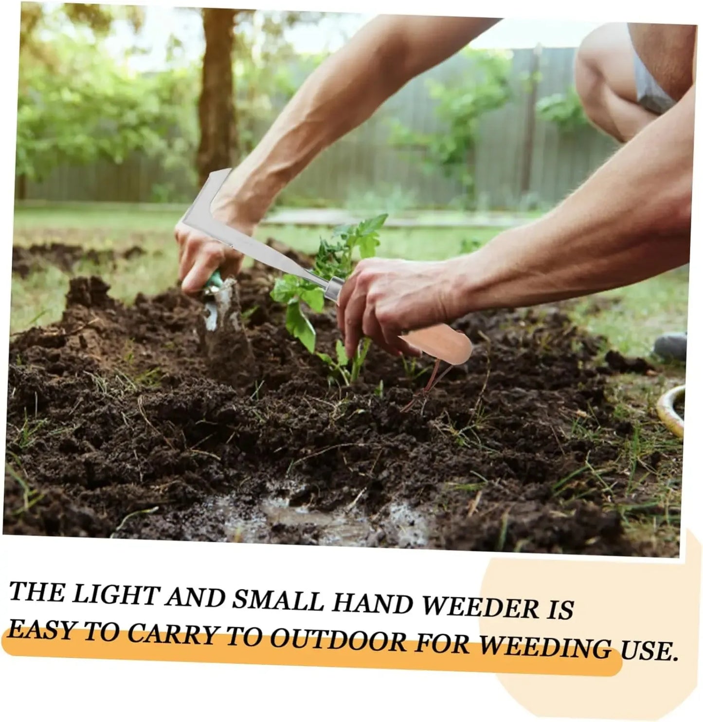 🌿Wooden Handle Crevice Weeder, Stainless Steel Manual Grass Remover for Patio, Pathways & Yards