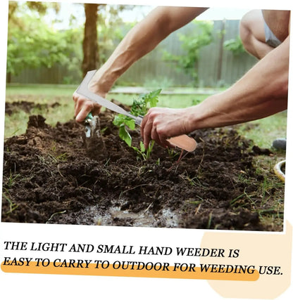 🌿Wooden Handle Crevice Weeder, Stainless Steel Manual Grass Remover for Patio, Pathways & Yards