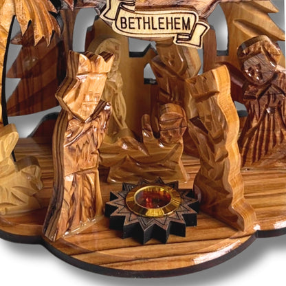 ✝️ Holy Land Nativity Scene with Music Box – Traditional Christmas Keepsake Decoration